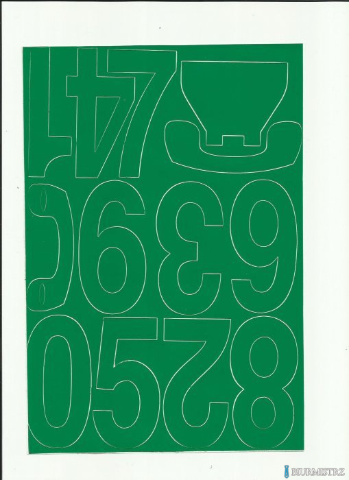 CYFRY samop. 8cm (8) zielone ARTDRUK