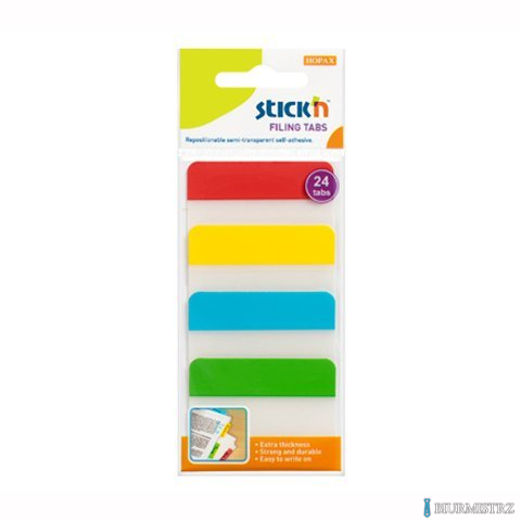 Przekładki indeksujące przeźroczyste 38x51mm 4 kolory STICKN 21608