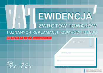 Vu72-u Ewid.VAT zwrot tow.i uznan.reklamacji A4 Michalczyk i Prokop