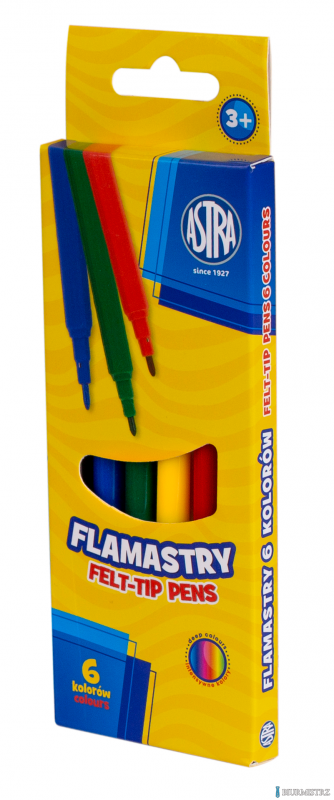 Flamastry Astra CX - 6 kolorów, 314116002