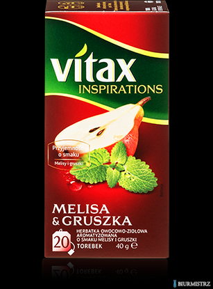 Herbata VITAX INSPIRATIONS Melisa&Gruszka (20 saszetek) 40g zawieszka
