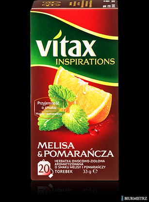Herbata VITAX INSPIRATIONS Melisa&pomarańcza (20 saszetek) 33g zawieszka