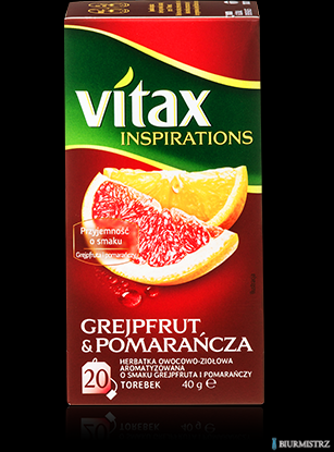 Herbata VITAX INSPIRATIONS GREJPFUT&POMARAŃCZA 20t*2g zawieszka