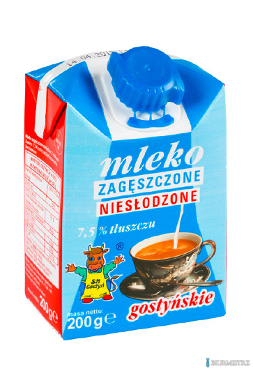 Mleko GOSTYŃ 7,5% zagęszczone niesłodzone 200g