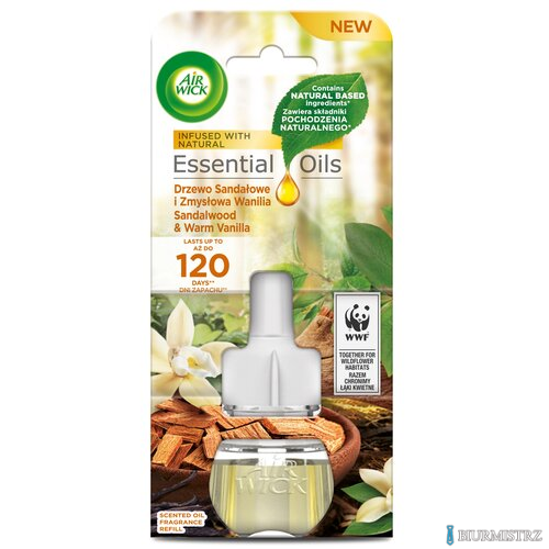 AIR WICK odświeżacz  Elektryczny Drzewo Sandałowe  i Zmysłowa Wanilia  wkład 19 ml 10134