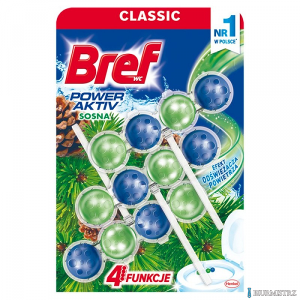 BREF Zawieszka WC POWER AKTIV 3x50g  Pine 53340