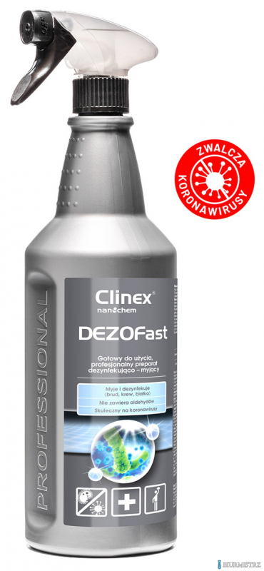 CLINEX Płyn do dezynfekcji powierzchni  Dezofast 1L 77014 bezaldehydowy
