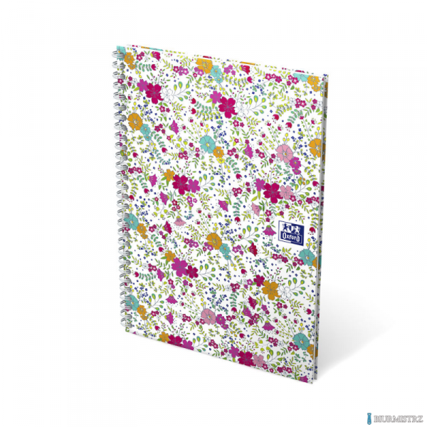 Kołonotatnik B5 60 kartek kratka/tagi Floral Oxford 400094955