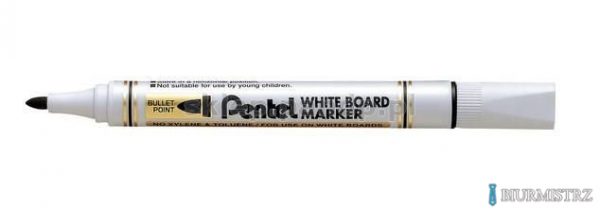 Ekonomiczny marker do białych tablic czarny MW85-A PENTEL suchościeralny