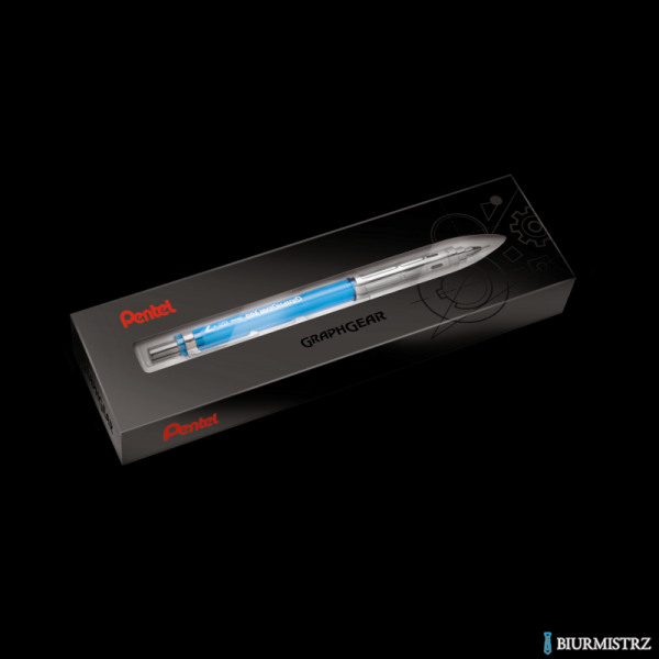 Ołówek automatyczny Pentel 0,7 mm GRAPHGEAR 300 transparentny błękitny PG317-TSX