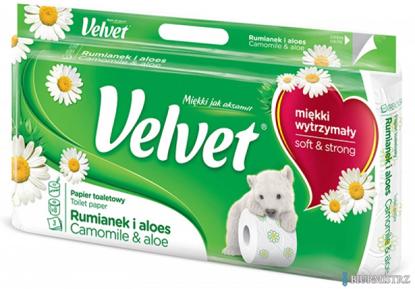 Papier toaletowy Velvet Ecoroll rumianek & aloes 8 rolek