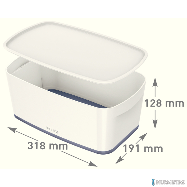 Pojemnik MyBOX mały z pokrywką biało-szary LEITZ 52291001