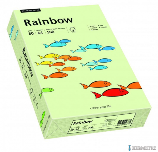 Papier xero kolorowy RAINBOW bladozielony R72 88042585