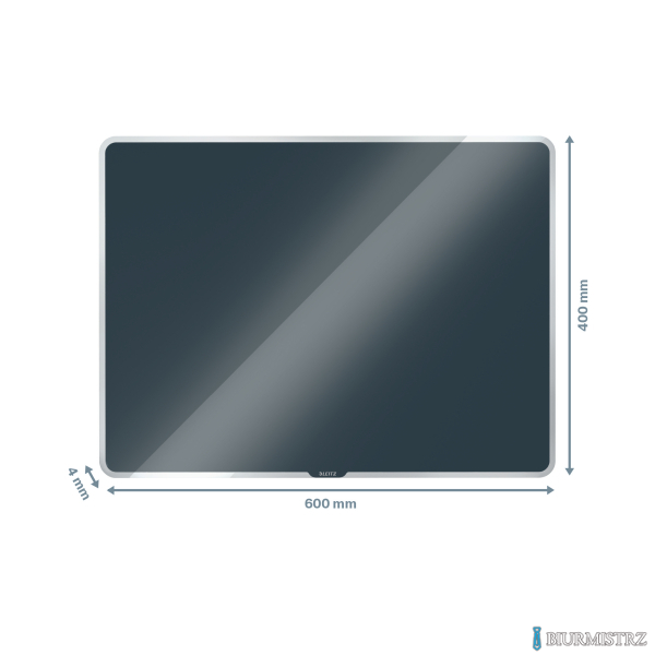 Szklana tablica magnetyczna Leitz Cosy 60x40cm, szara, 70420089