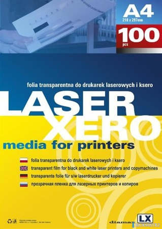 Folia do drukarek laserowych i kserokopiarek (100) A3 transparentna 100 mic. Argo   413034