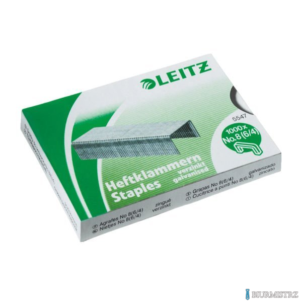 Zszywki Leitz galwanizowane, Nr. 8 1000 szt. 55780000