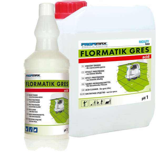 FLORMATIK GRES ACID - kwaśny środek do czyszczenia gresu 10l