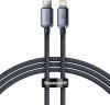 KABEL USB-C -> Lightning / iPhone Baseus Crystal CAJY000201 1.2m 20W PD Quick Charging CZARNY W OPLOCIE PREMIUM