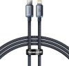 KABEL USB-C / Lightning iPhone Baseus Crystal CAJY000201 1.2m 20W PD Quick Charging CZARNY W OPLOCIE PREMIUM