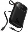 Powerbank Baseus QPow 2 10000mAh 30W z 2 wbudowanymi kablami USB-C - czarny