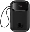 Powerbank Baseus QPow 2 10000mAh 30W z 2 wbudowanymi kablami USB-C - czarny