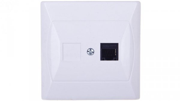 AKCENT Gniazdo komputerowe pojedyncze RJ45 kat.5e MMC białe GPK-1A/K/00