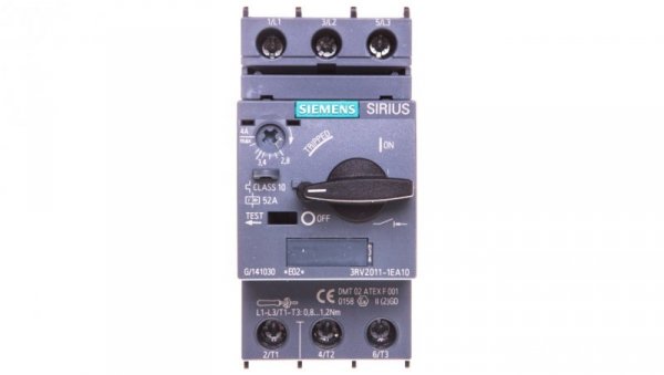 Wyłącznik silnikowy 3P 1,5kW 2,8-4A S00 3RV2011-1EA10