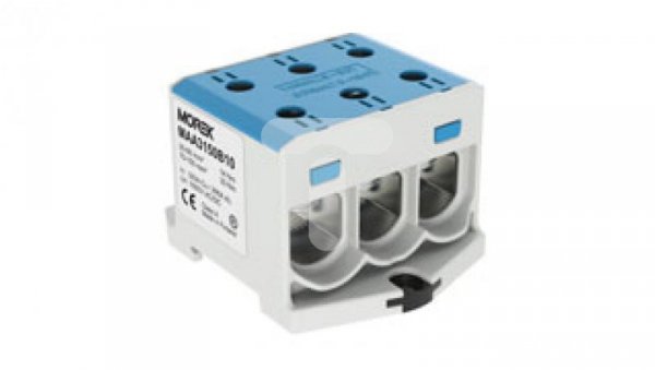 Złączka OTL150-3 kolor niebieski 3xAl/Cu 25-150mm 1000V AC / 1500V DC Zacisk uniwersalny MAA3150B10