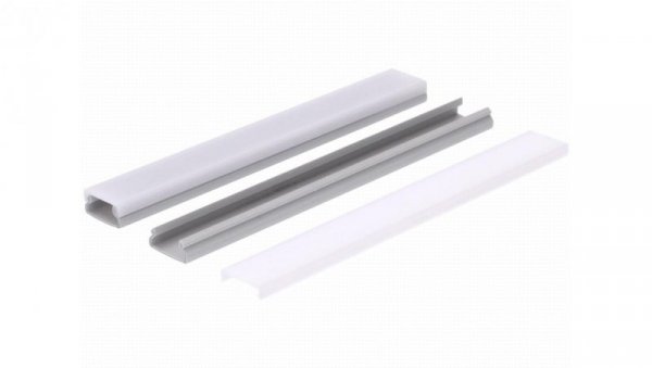 Profil led PCV Max 20x10 2m szary ML