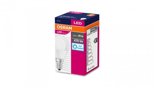 Żarówka LED VALUE CLASSIC P 40 E14 4,9W 470lm 6500K 865 FR non-dim 4058075127630