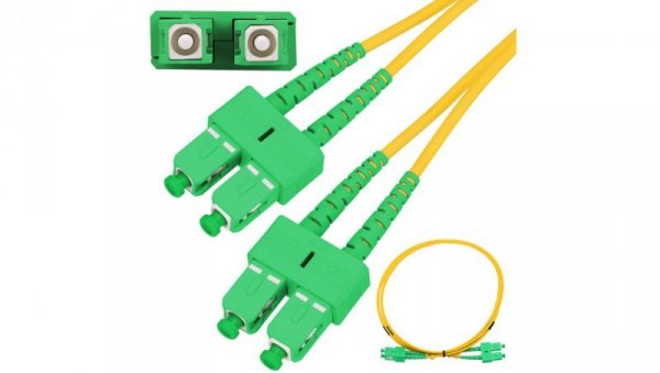 Patchcord Jednomodowy, Duplex, G.657A1, 3mm, 0,5m Extralink SC/APC-SC/APC