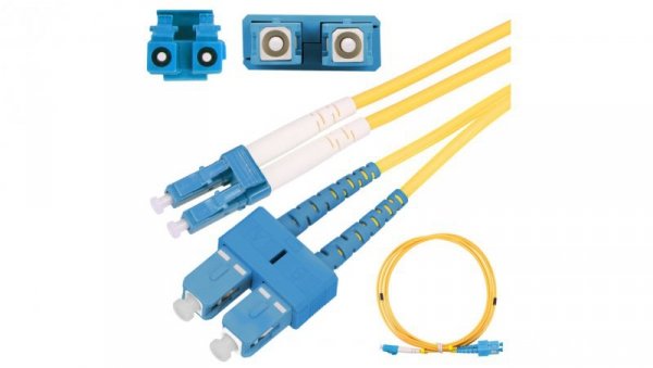 Patchcord Jednomodowy, Duplex, G657A1, 3mm, 1m Extralink SC/UPC-LC/UPC