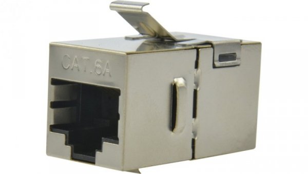 Łącznik modularny keystone 2xRJ45 8P8C kat.6A ekranowany FTP