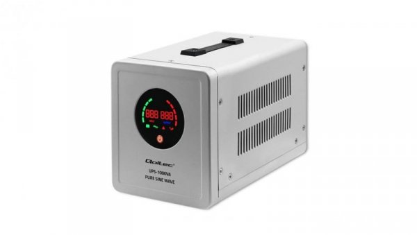 Qoltec Zasilacz awaryjny Pure Sine Wave UPS 1000VA 700W Szary