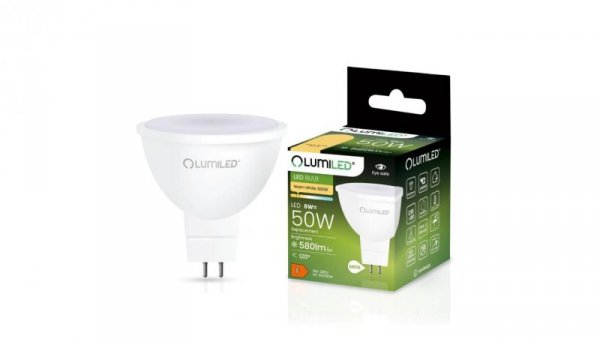 Żarówka LED GU5.3 MR16 6W = 50W 580lm 3000K Ciepła 120 LUMILED