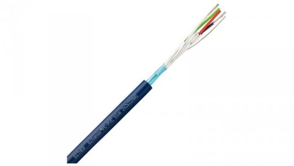 Kabel transmisyjny BiTsensor PE-PVC Eca do transmisji danych zewnętrzny do ziemi 2x2x0,34mm2 niebieski Bitner 200m