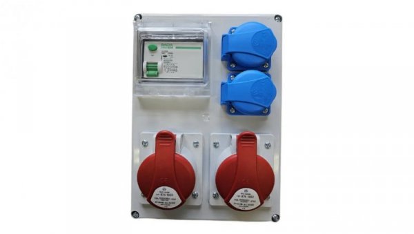 Rozdzielnica elektryczna CEE 32A 16A 2x230V z bezpiecznikami FI 98V-2
