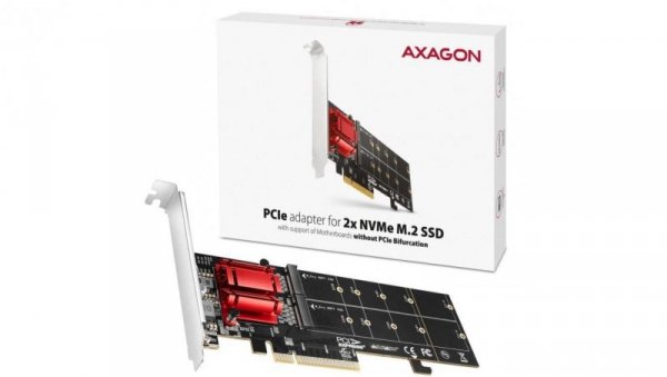 Adapter Axagon PCEM2-ND PCIe 2x NVME M.2