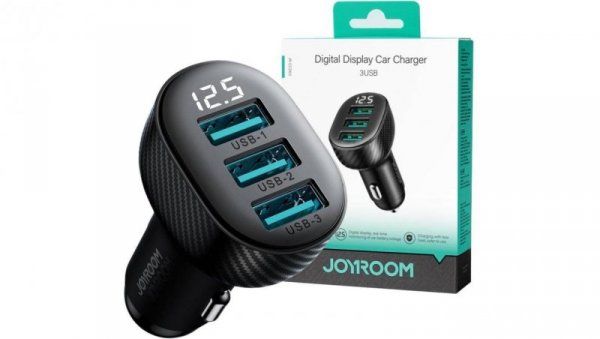 Ładowarka samochodowa Joyroom JR-CCD03 17W 3.4A 3x USB-A
