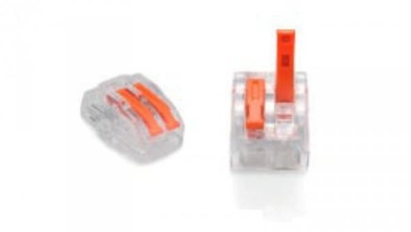 ZŁĄCZKA DO PRZEWODÓW ZATRZASKOWA 0,2-4,0mm2 PC-232 2GNIAZDA (1szt.)