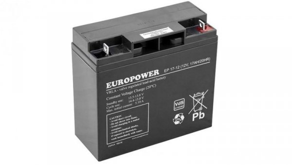 Akumulator AGM EUROPOWER serii EP 12V 17Ah (Żywotność 6-9 lat)