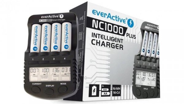 Ładowarka procesorowa do akumulatorków AA / AAA everActive NC-1000 PLUS