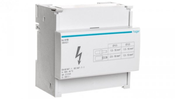 Blok rozdzielczy 4-biegunowy 80A KJ01B