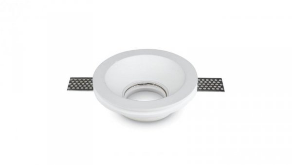 Oprawa Oczko VT-776 GU10 Okrągła Biała Gips 120mm x 40mm 3640