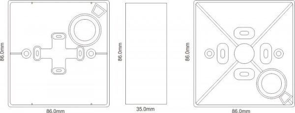 Obudowa BK-2 SCOT do montażu natynkowego przycisków SCOT BT-2, BT-2D, BT-2N