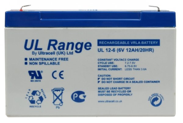 Akumulator AGM ULTRACELL UL 6V 12Ah