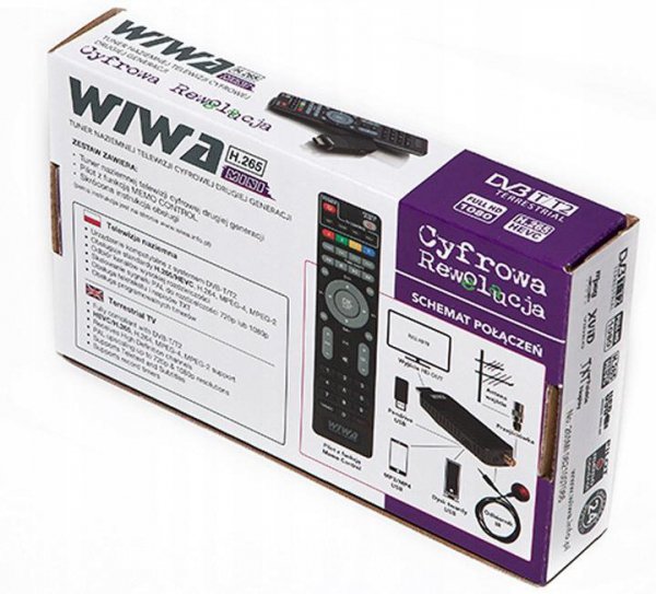 Tuner DVB-T/T2 WIWA H.265 MINI