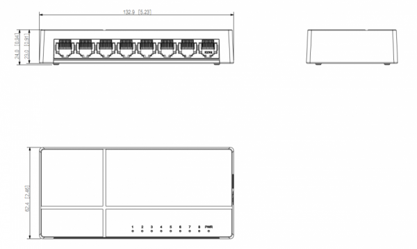 SWITCH DAHUA PFS3008-8GT-L-V2 + gratis