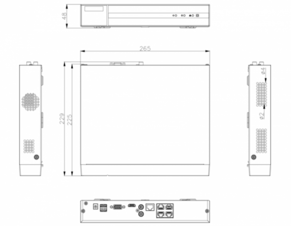 Rejestrator 5w1 Hilook by Hikvision 4 kanały DVR-4CH-4MP