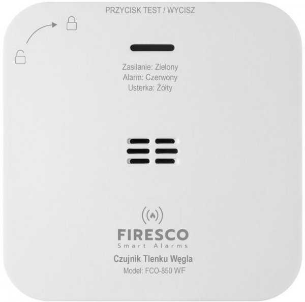 Czujnik czadu Firesco FCO-850 WF z WiFi aplikacja Tuya
